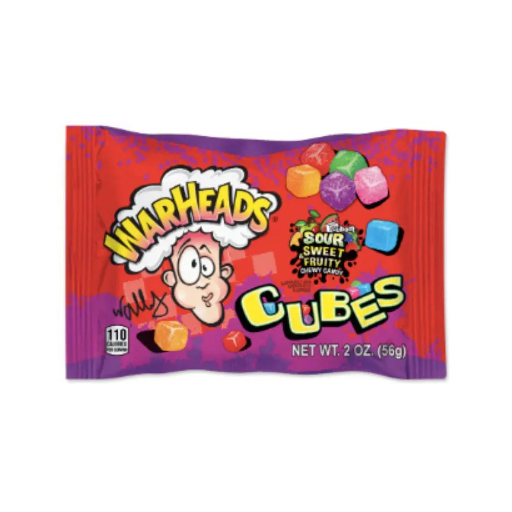 Warheads Chewy Cubes bomboni u ljubičastom pakiranju s kockicama