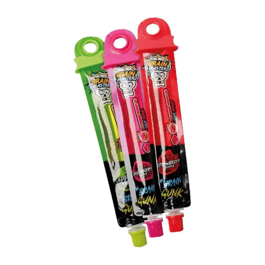 Brain Blasterz Sour Brain Gunk cijevi za cijeđenje (crvena, zelena, roza)