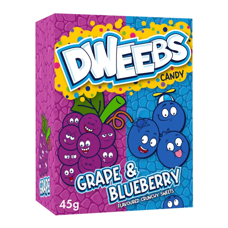 Dweebs bomboni Grape & Blueberry, 45 g, kutija