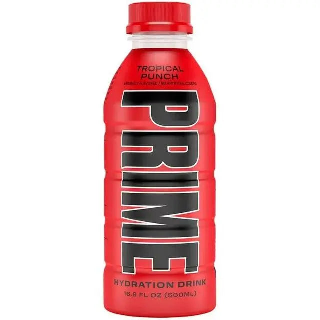 Bočica napitka Tropical Punch 500 ml, crveni čep i crvena ambalaža