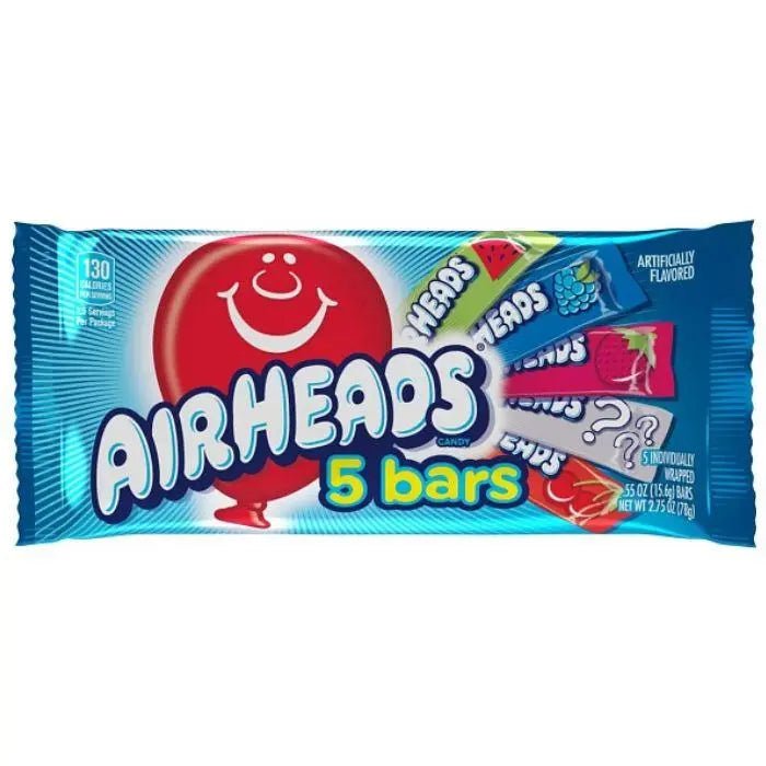 Airheads bomboni u barovima, 5 pak, plavi omot s natpisom 5 bars