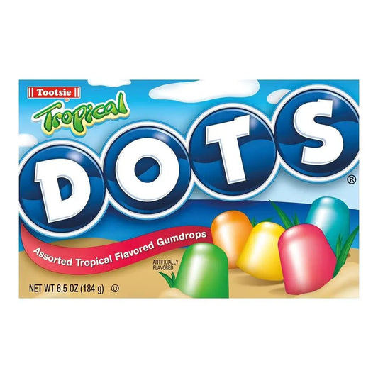Torbica žvakaćih bombona Dots Tropical, okusni gumdropi u više boja