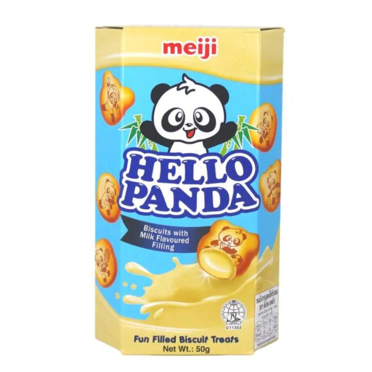 Kutija keksa Hello Panda, punjeni mliječnim nadjevom, 50 g