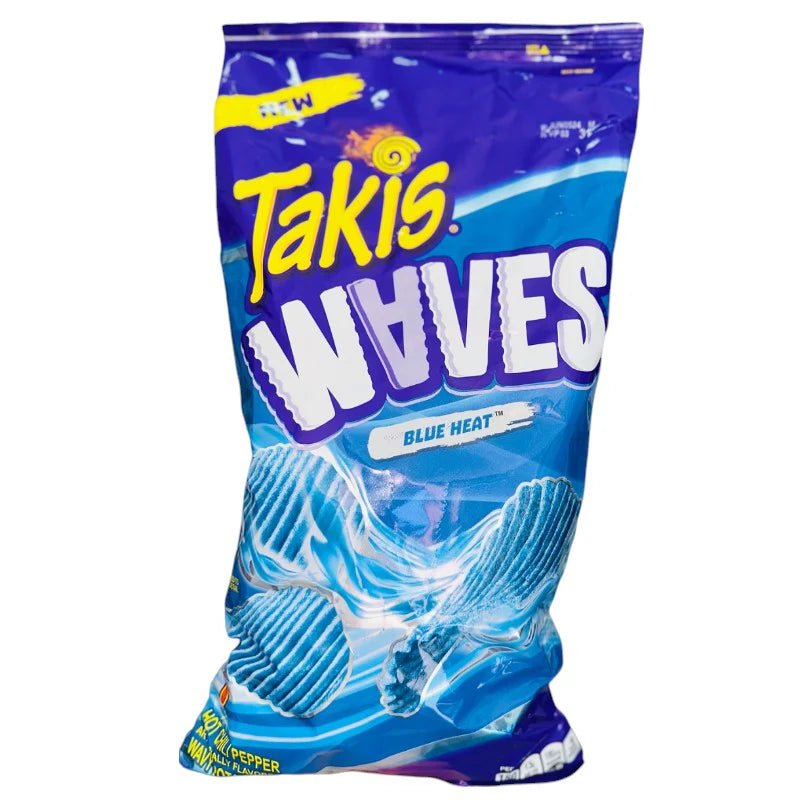 Takis Waves Blue Heat 71 g čips u plavoj vrećici s motivom valova